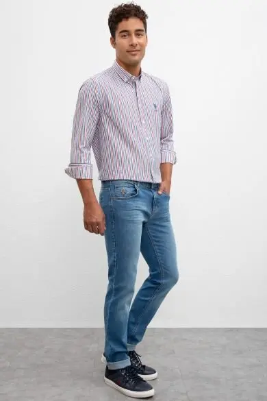 Поло США ASSN. Синие обычные джинсовые брюки|Повседневные брюки| |