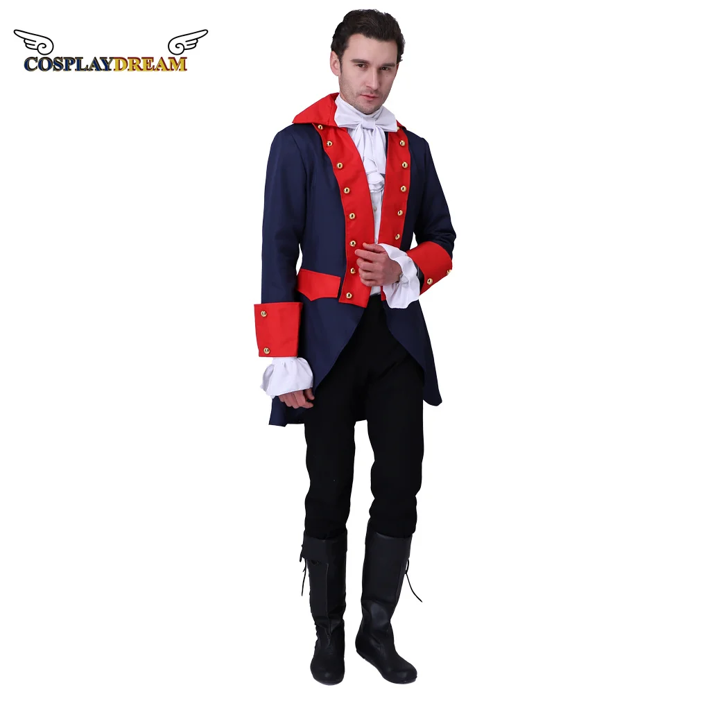 Военная Униформа Гамильтона 18-го века в колониальном стиле искусственная