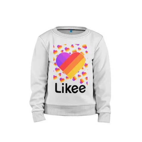Детский свитшот 3D Like 5 хлопок 100% Комфортный Лайк для детей мальчиков и девочек