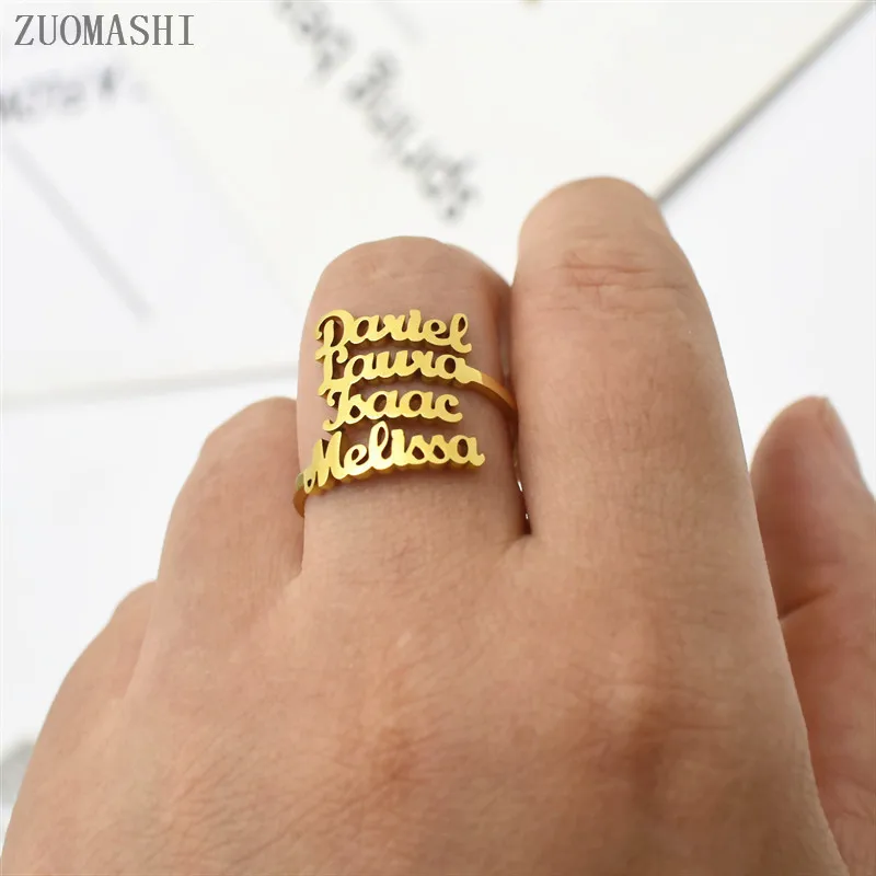 Индивидуальное кольцо с различными именами именем семьи индивидуальные