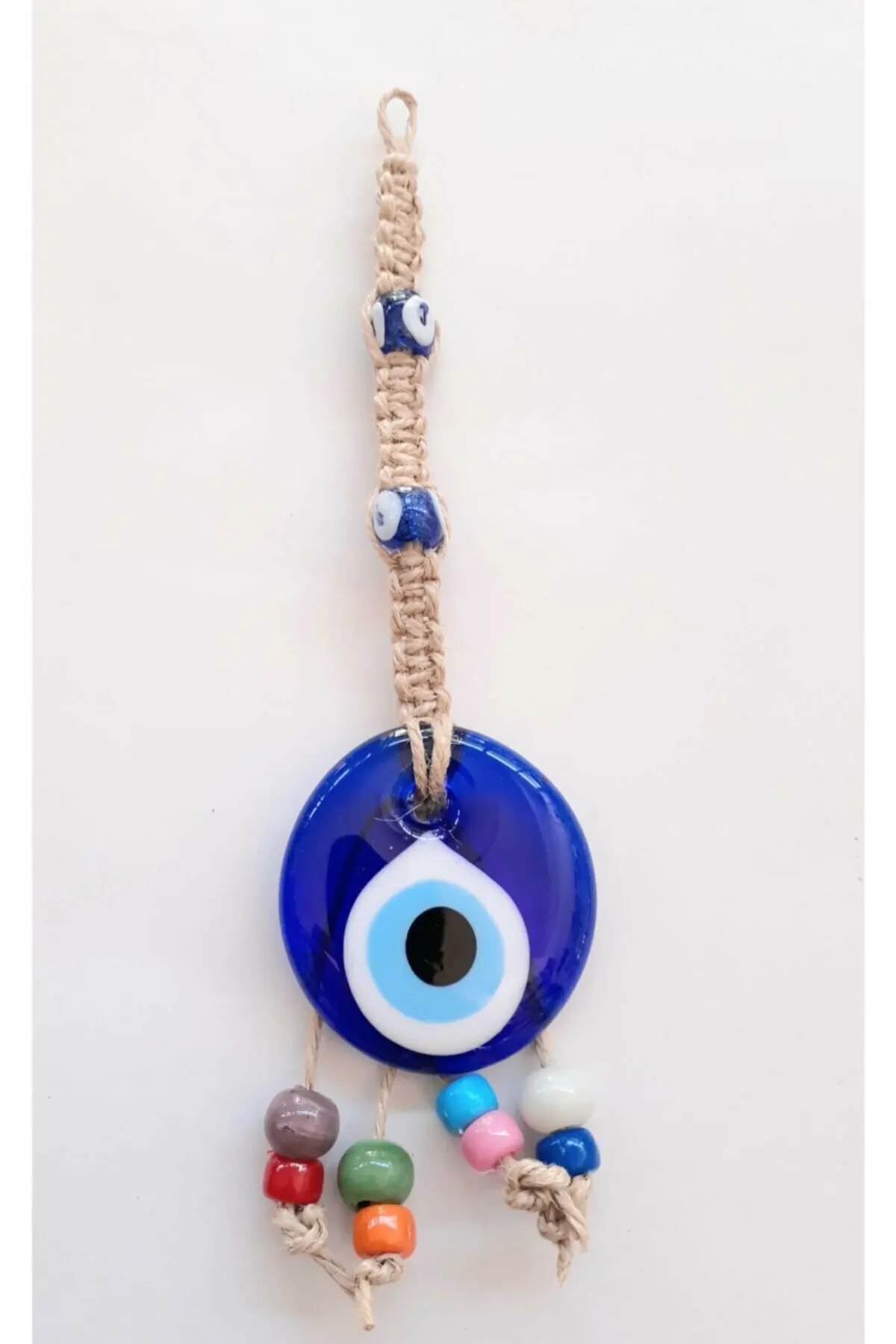 

Glass Evil eye beads Straw Rope Beaded Gift Wall Door Garden Balcony Terrace Ornament