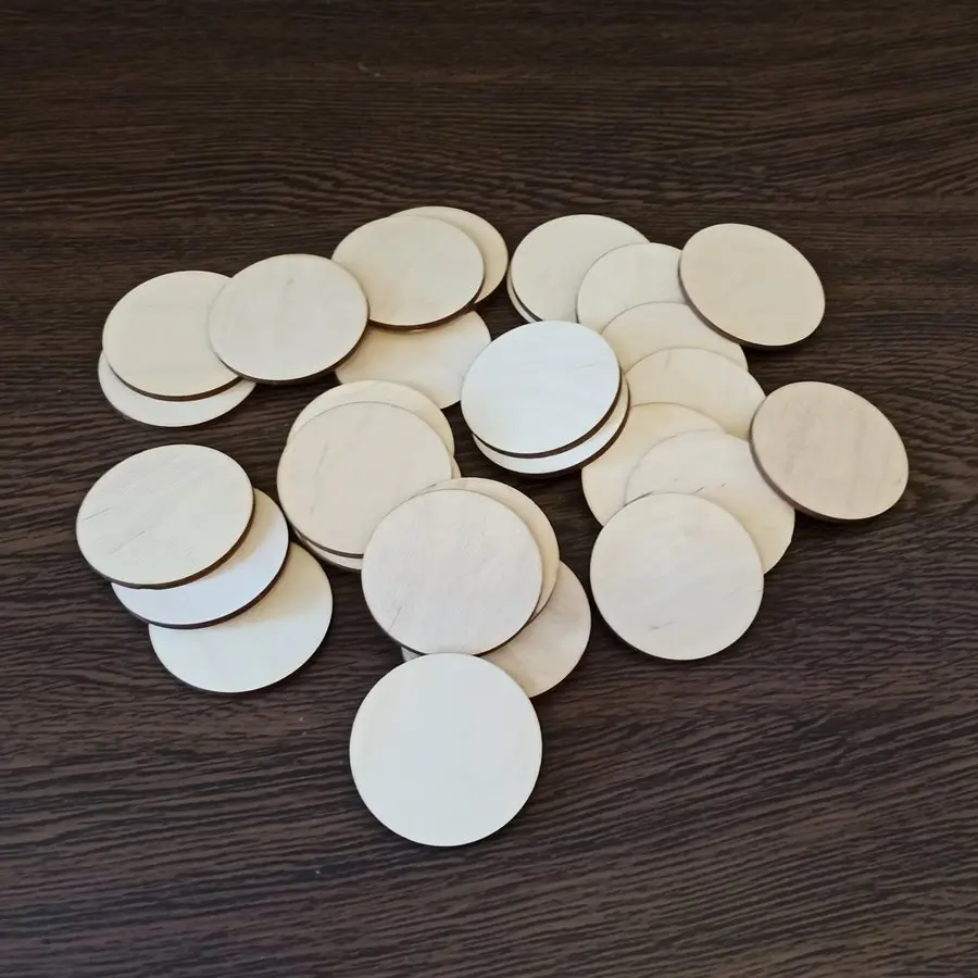 Круги заготовка для творчества и поделок 65мм дерево - натуральная фанера оптом