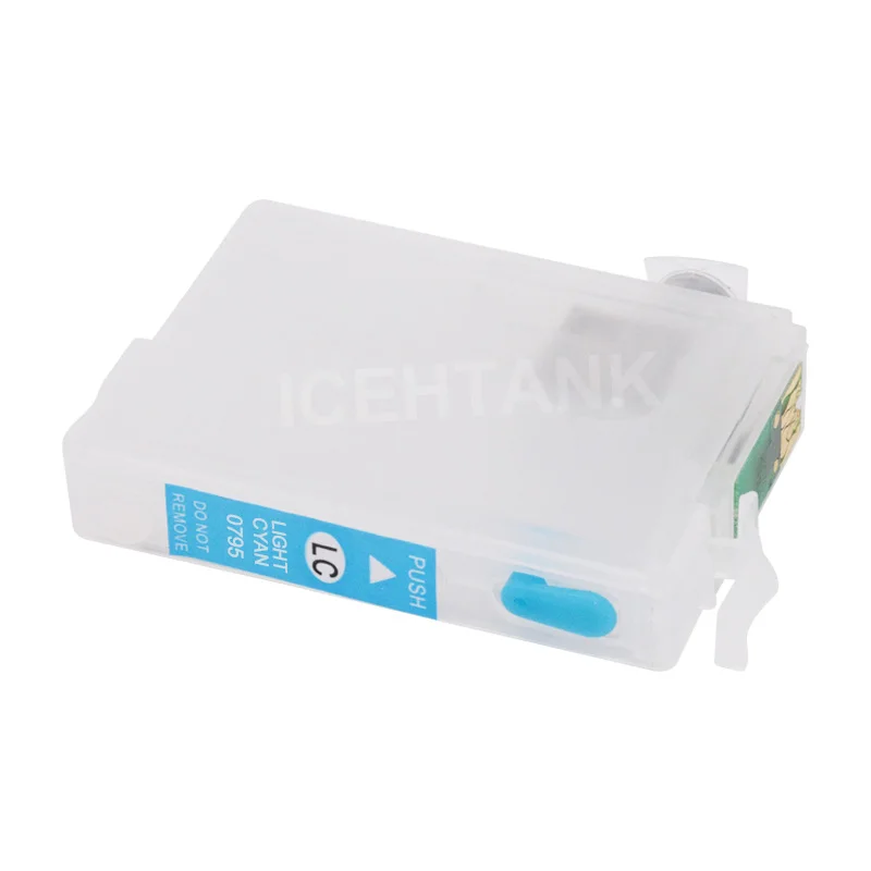 ICEHTANK Refillable патрон чернил для принтера Epson T0801 Stylus Photo P50 T59 R265 270 285 290 360 RX560 585 610 650
