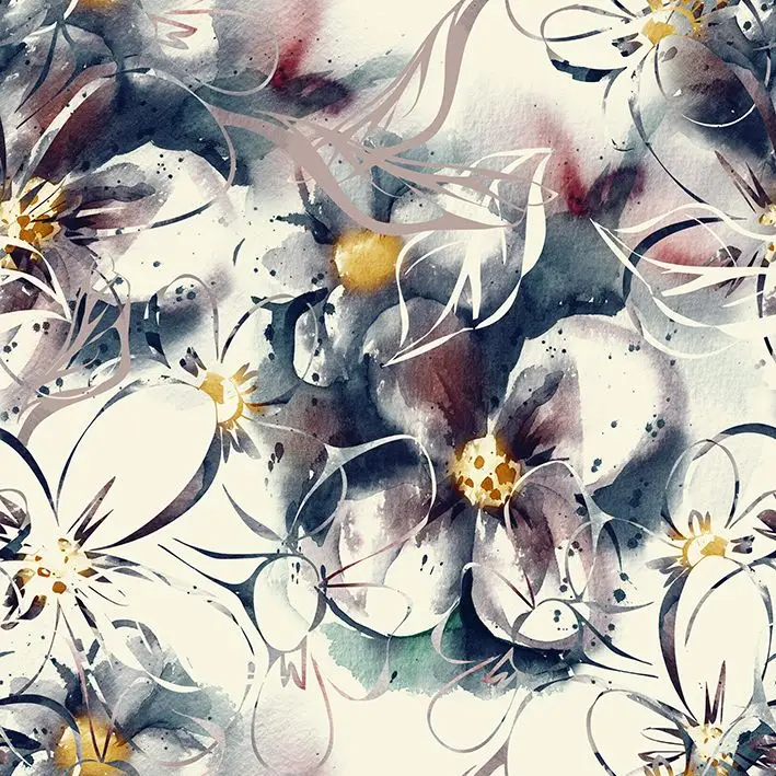 Занавеска для душа цветочный узор на становится размытым задний фон