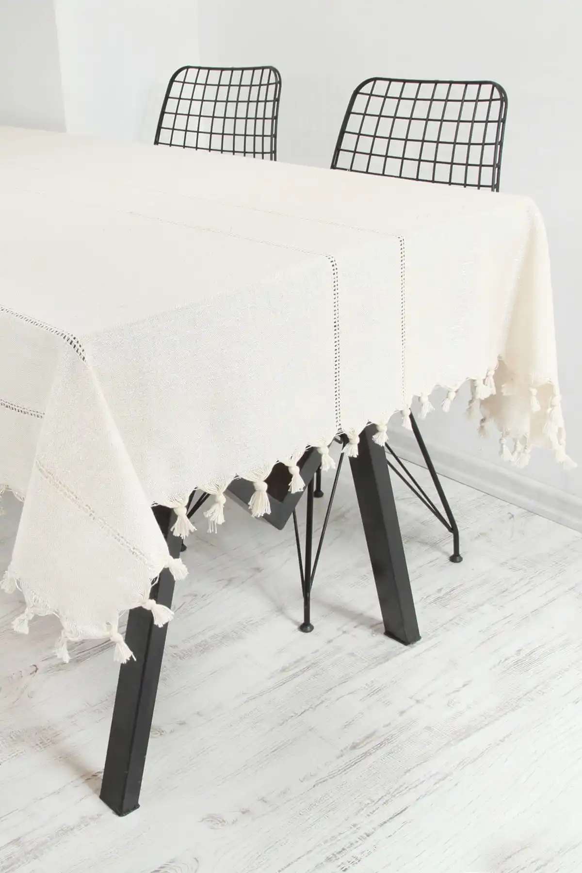 %100 Cotton Tablecloth Cotton Solid Color Hotel Picnic Table Rectangular Table Covers Home Dining Tea Table Decoration Lace