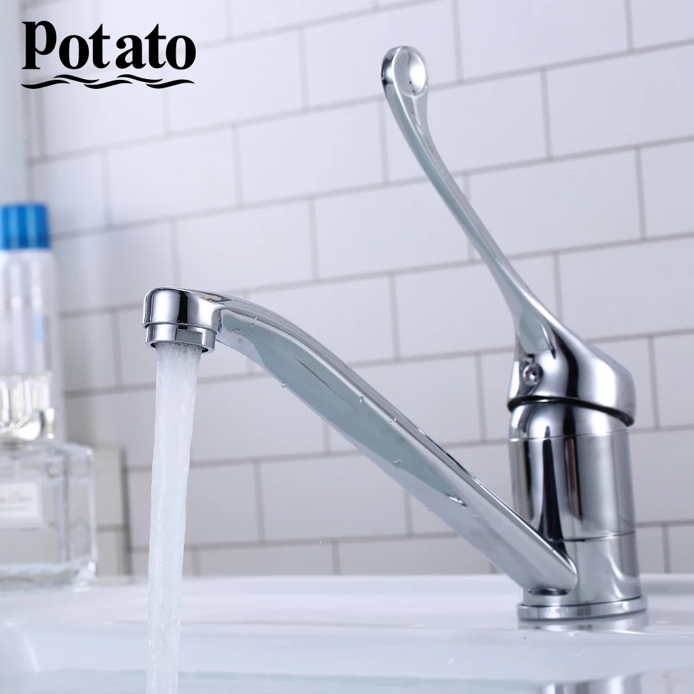 Potato Современный кран для кухни ванной смеситель холодной и горячей воды