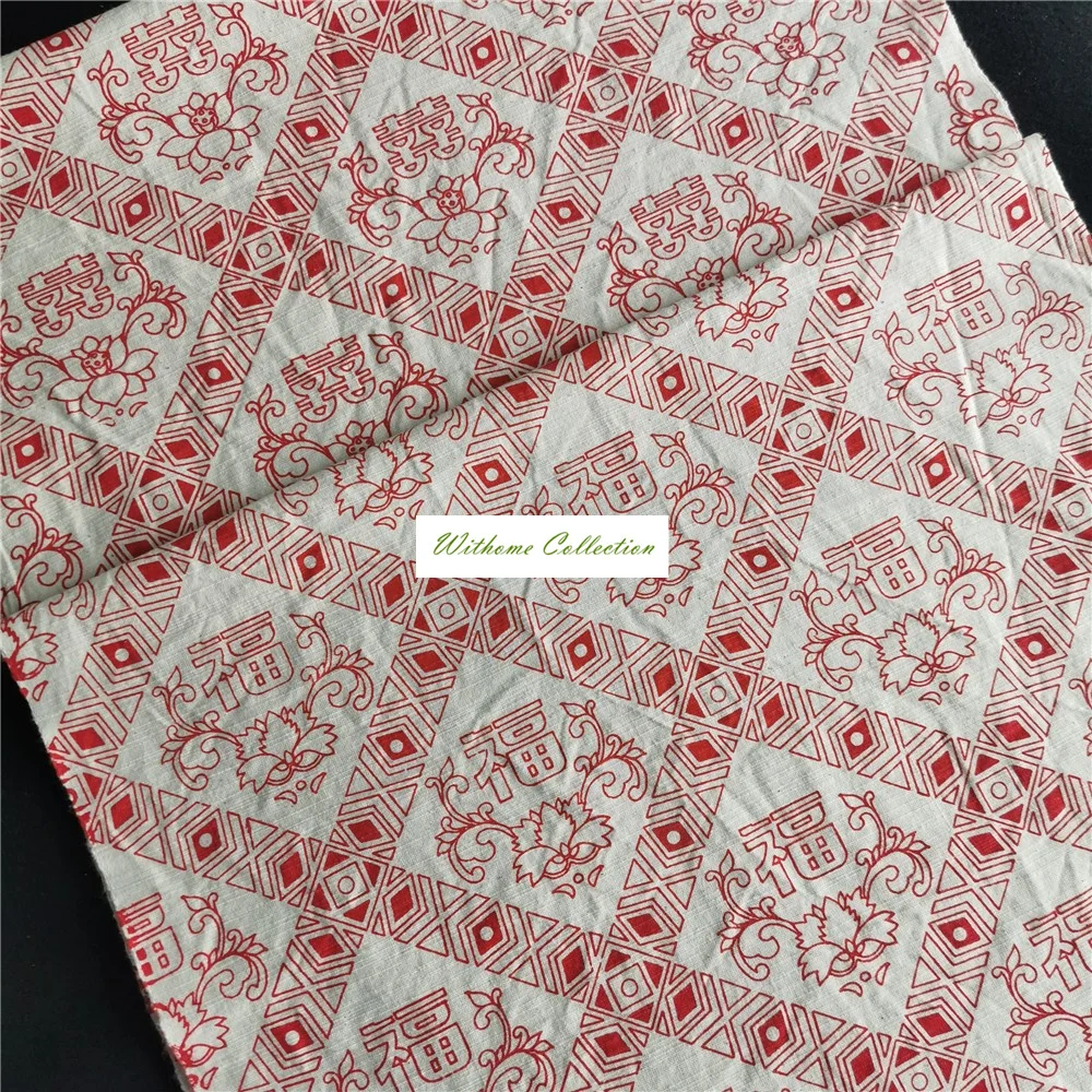 NEW264 100% хлопчатобумажная тканевая ткань с принтом счастья и благословения