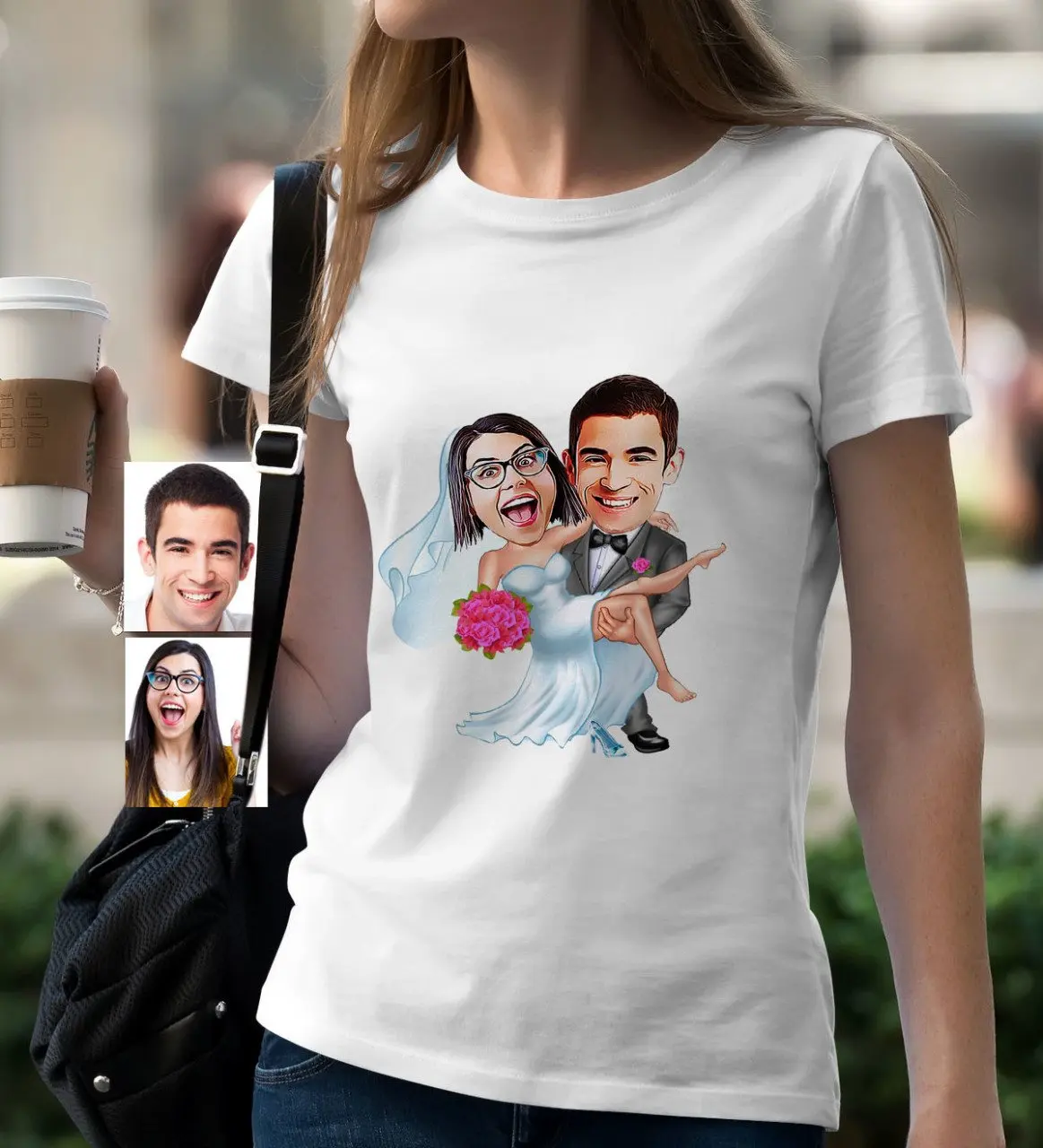 

Персонализированные женятся белые женские T-Shirt-9 с героями мультфильмов