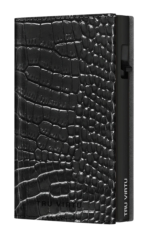 Кошелек CLICK&ampSLIDE Sleek Croco Black | Кошельки