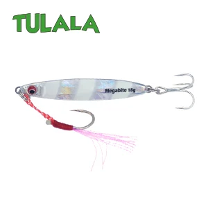 Zebra Silver Tulala литой металл 18 г джиговая блесна на Шор отжимание свинца рыбы SeaBass Рыбалка на щуку Приманка снасти вобберы жесткие приманки - Цвет: Zebra Silver