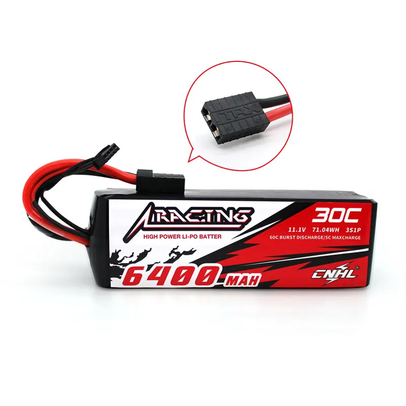 2 блока CNHL Racing Series 6400 мАч 11 1 В 3S 30C Lipo аккумулятор мягкий корпус с TRX штекером для
