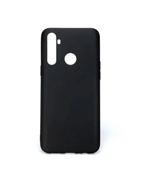 Силиконовый чехол черный матовый Realme 5 / C3 Реалми С3 | Мобильные телефоны и
