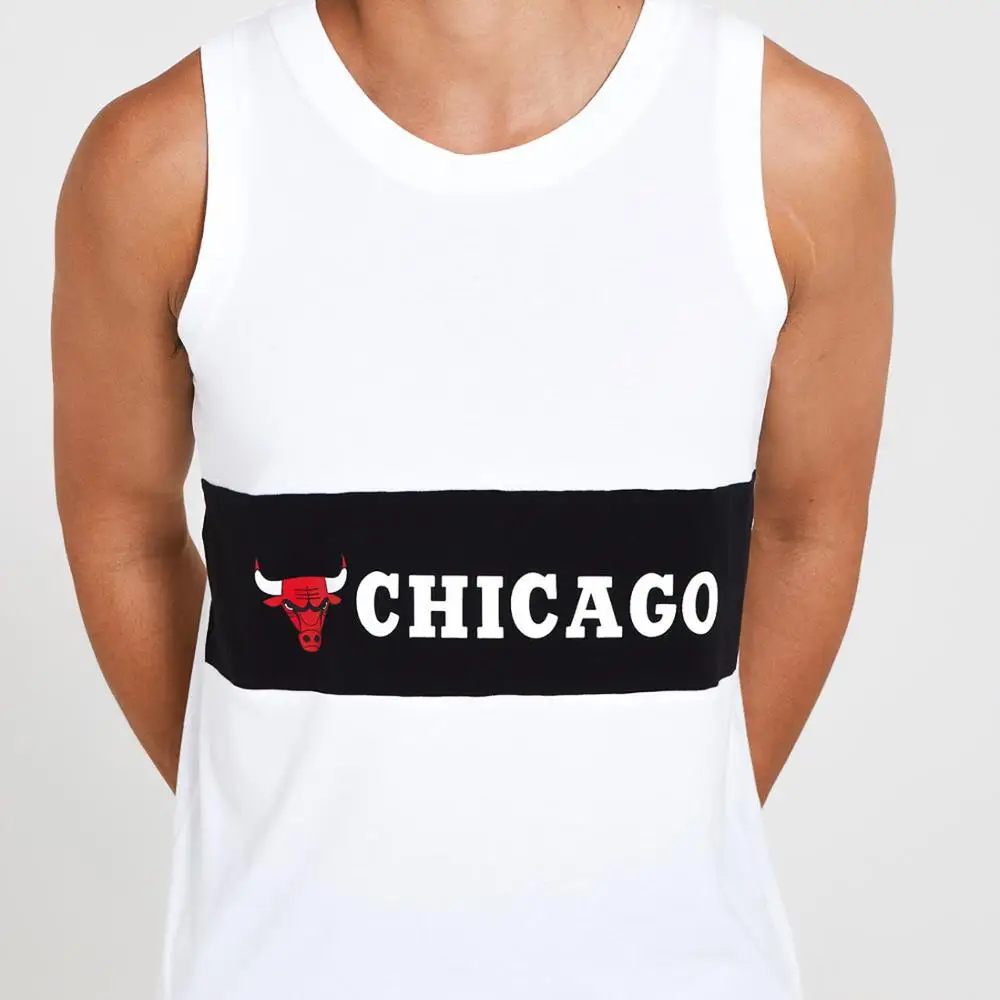 Майка New Era Chicago Bulls NBA черный белый|Мужские футболки| |