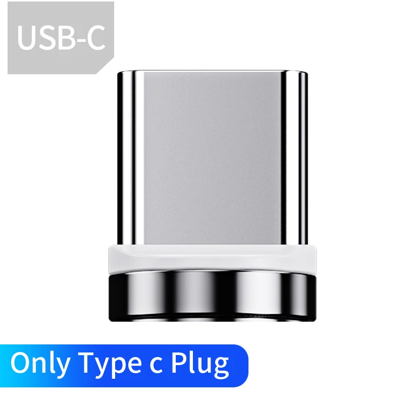 For Type c plug Udyr Магнитный кабель Micro usb type C зарядный кабель для samsung iPhone 7 6 зарядное устройство быстрый Магнитный кабель USB C Шнур адаптер для проводов - Цвет: For Type c plug