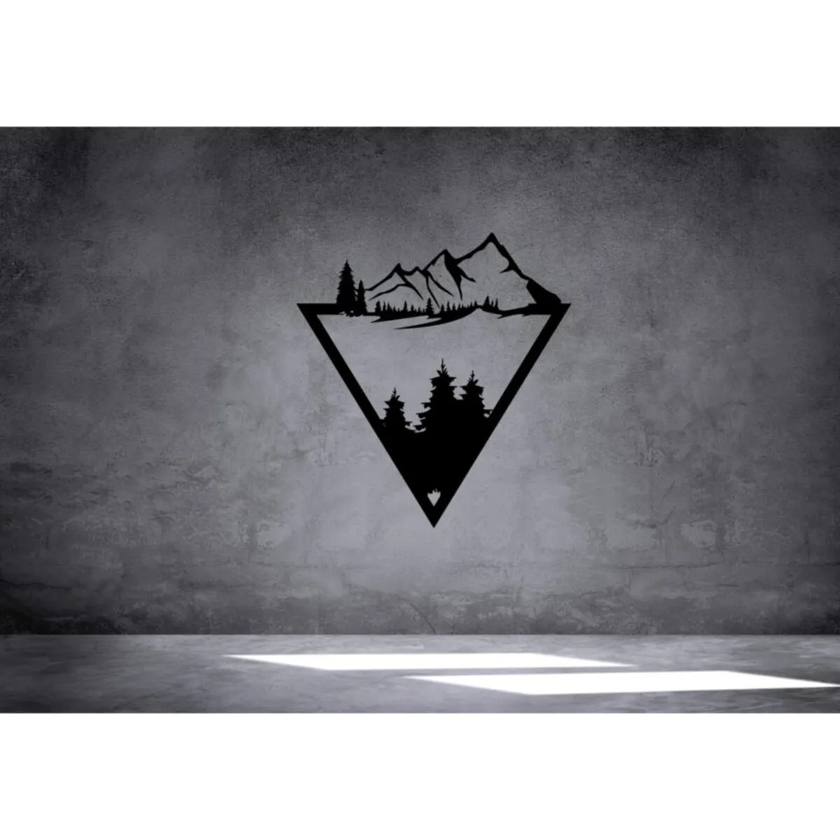 Горы и деревья настенный Декор Украшение лазерная резка ДВП древесины