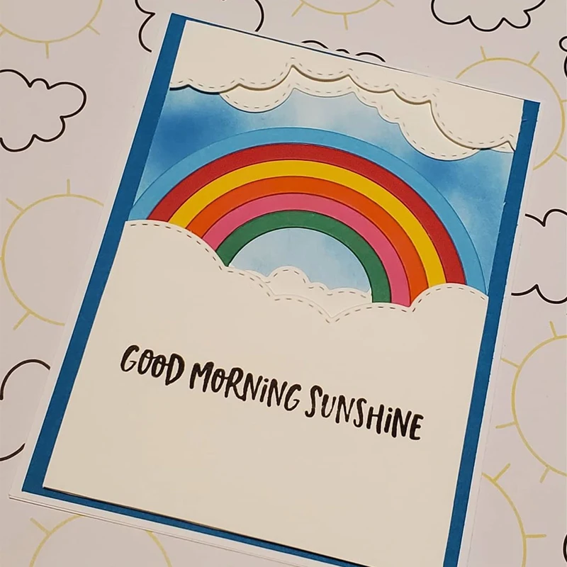 Доброе утро Солнечный Радуга фотообои альбом для скрапбукинга открыток Сделай