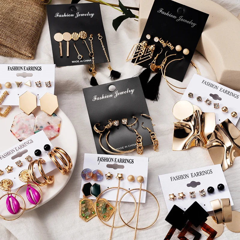 Новые яркие акриловые серьги-кольца в стиле ретро с кисточками большие золотые