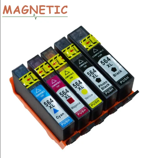Магнитный HP564XL совместимые чернильные картриджи ForHP 564 5510 5511 5512 5515 5520 5525 6510 6515 6520 7510