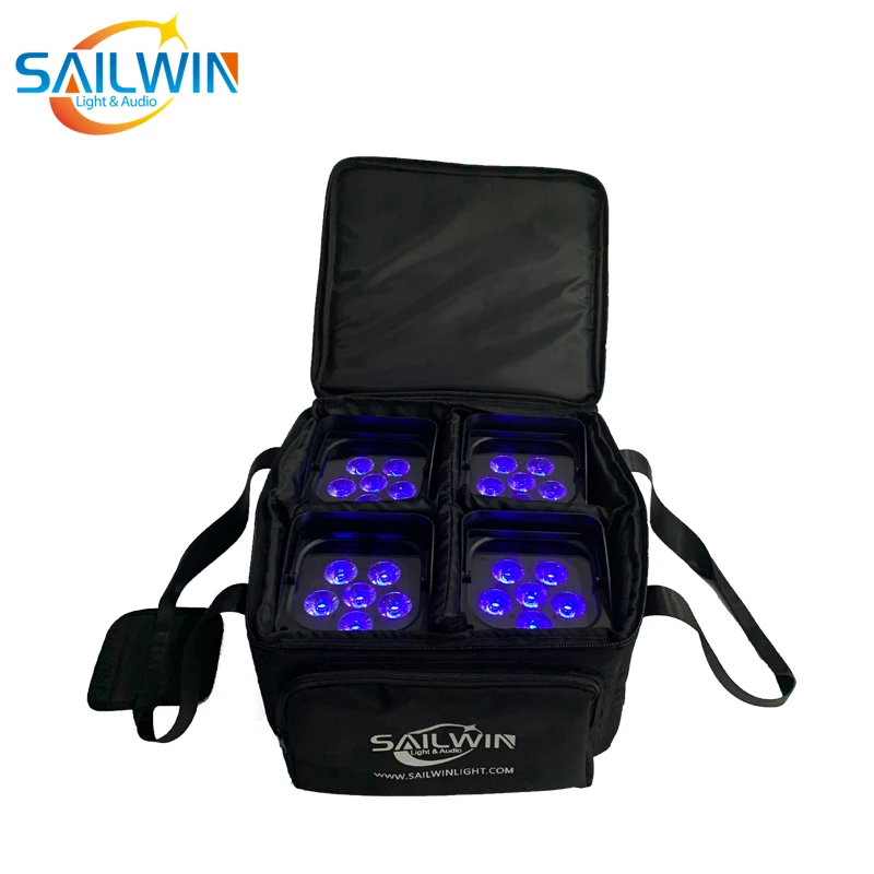 Умный светодиодный светильник RGBAW для мобильных телефонов 4x18 Вт 6 в 1 с УФ питанием