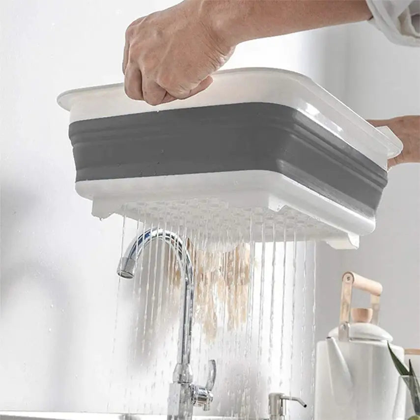 Складная сушилка подставка поддон для посуды силиконовая HP0032 | Дом и сад