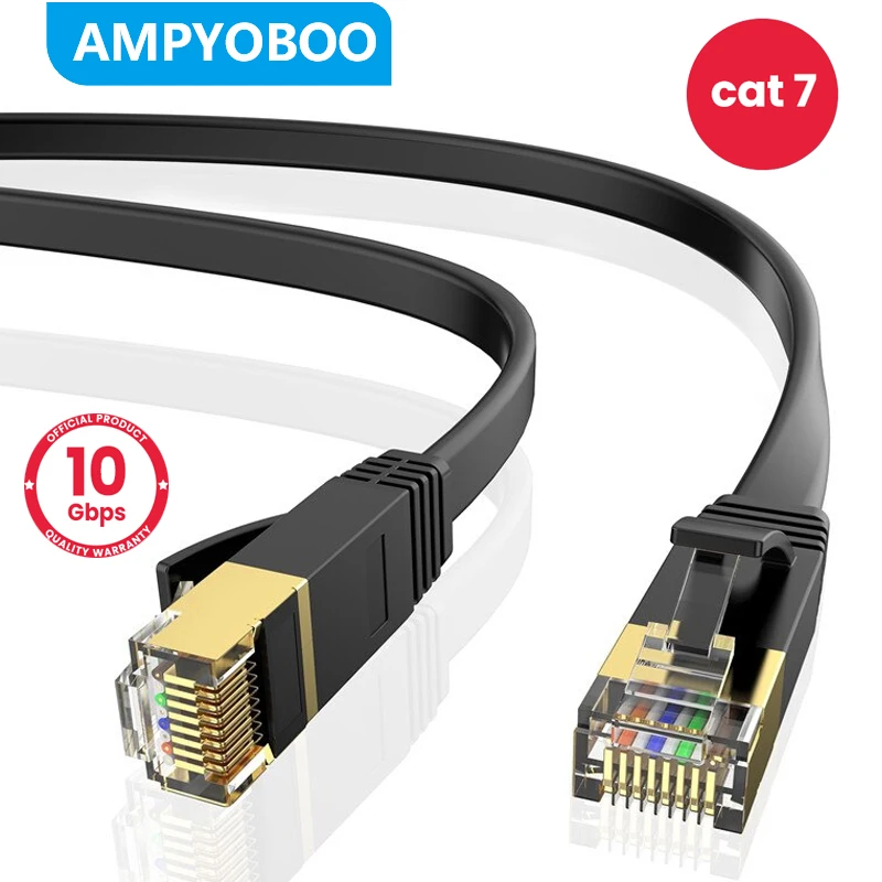

Кабель AMPYOBOO, Ethernet, RJ45, Cat7, сетевой кабель RJ 45 для Cat6, совместимый патч-корд для маршрутизатора Cat 7, Интернет-кабель