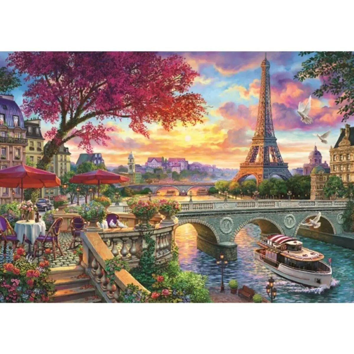 

1 Quality Spring in Paris 3000 Piece Jigsaw Puzzle 120x85 CM Vivid Color Anatolian Fun Creative Relaxing Home Room Wall Design