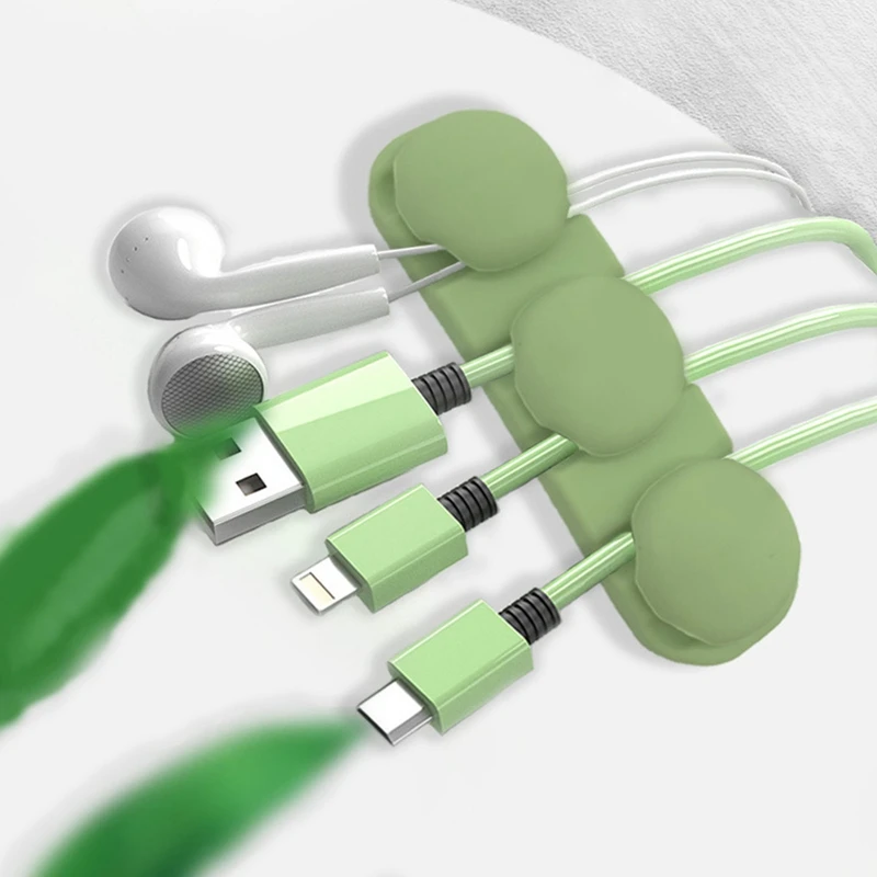 2021 USB Кабельный органайзер силиконовый кабельный намоточный стол аккуратное