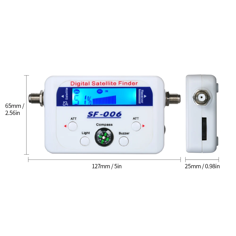 SF-006 Digital Satellite Finder Signal Meter Mini with LCD Display Satfinder Compas | Инструменты