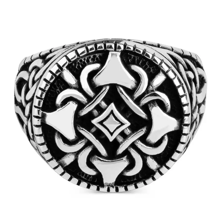 Bague en argent massif 925 pour hommes, chaîne lourde, Vintage, fabriquée en turquie