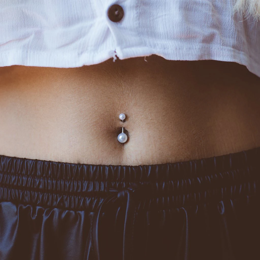 

5PCS/10PCS Stainless Steel&Faux Pearl Decor Belly Button Ring Acrylic Pearl Ball Navel Piercing Barbell Ombligo Ring Jewelry