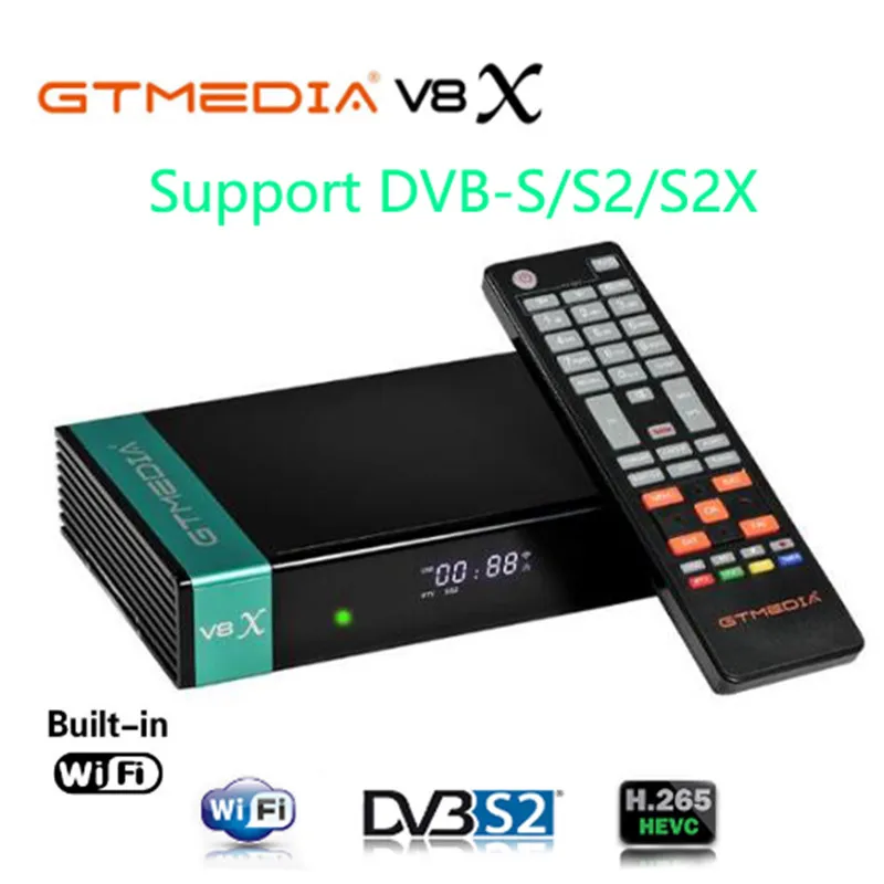 DVB S/S2/S2X GTMedia V8X обновление до V8 Nova 1080P HD приемное устройство и встроенным модулем Wi