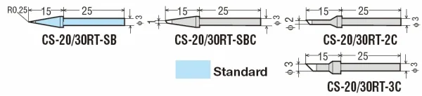 Сменное жало CS 20/30RT SB для паяльника CS21/31(d3х40мм)|Сварочные наконечники| |