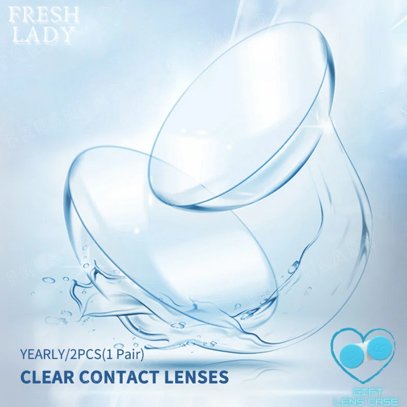 transparent contact lens clear contact lensewith graded 0 50 10 00 1 pair2pcs free global shipping