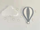 Набор из 2 ламп-облаков и воздушных шаров для детской комнаты, лампа-облака, воздушный шар, светильник ильник, детский ночник, украшение комнаты My Childs