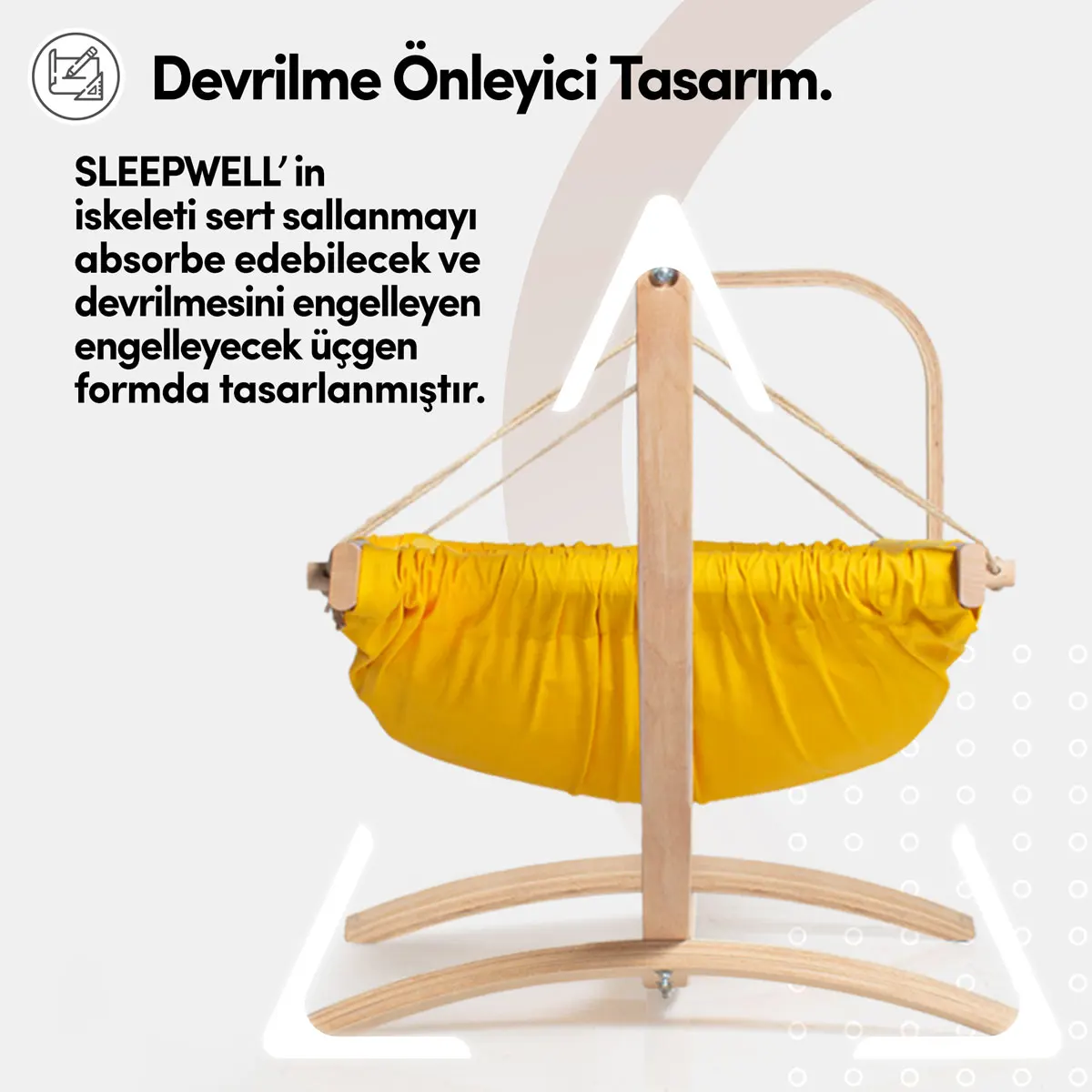 Детская кроватка-гамак натуральная древесина активация при качании практичная
