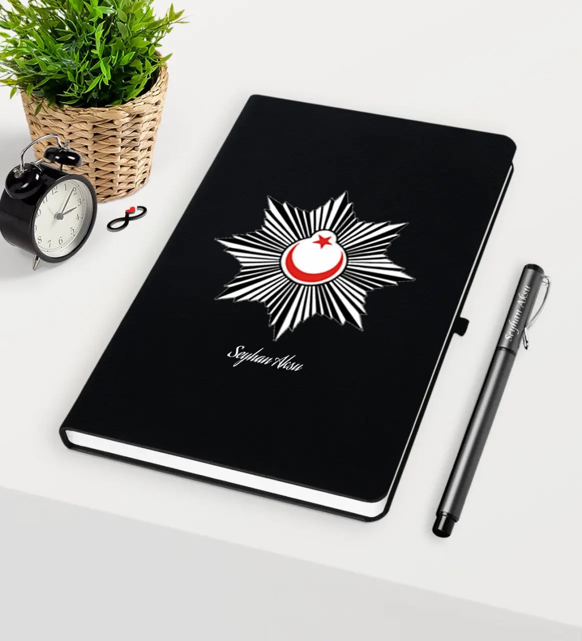 Персонализированные Cop тематические черная ручка для записной книжки набор 1| |