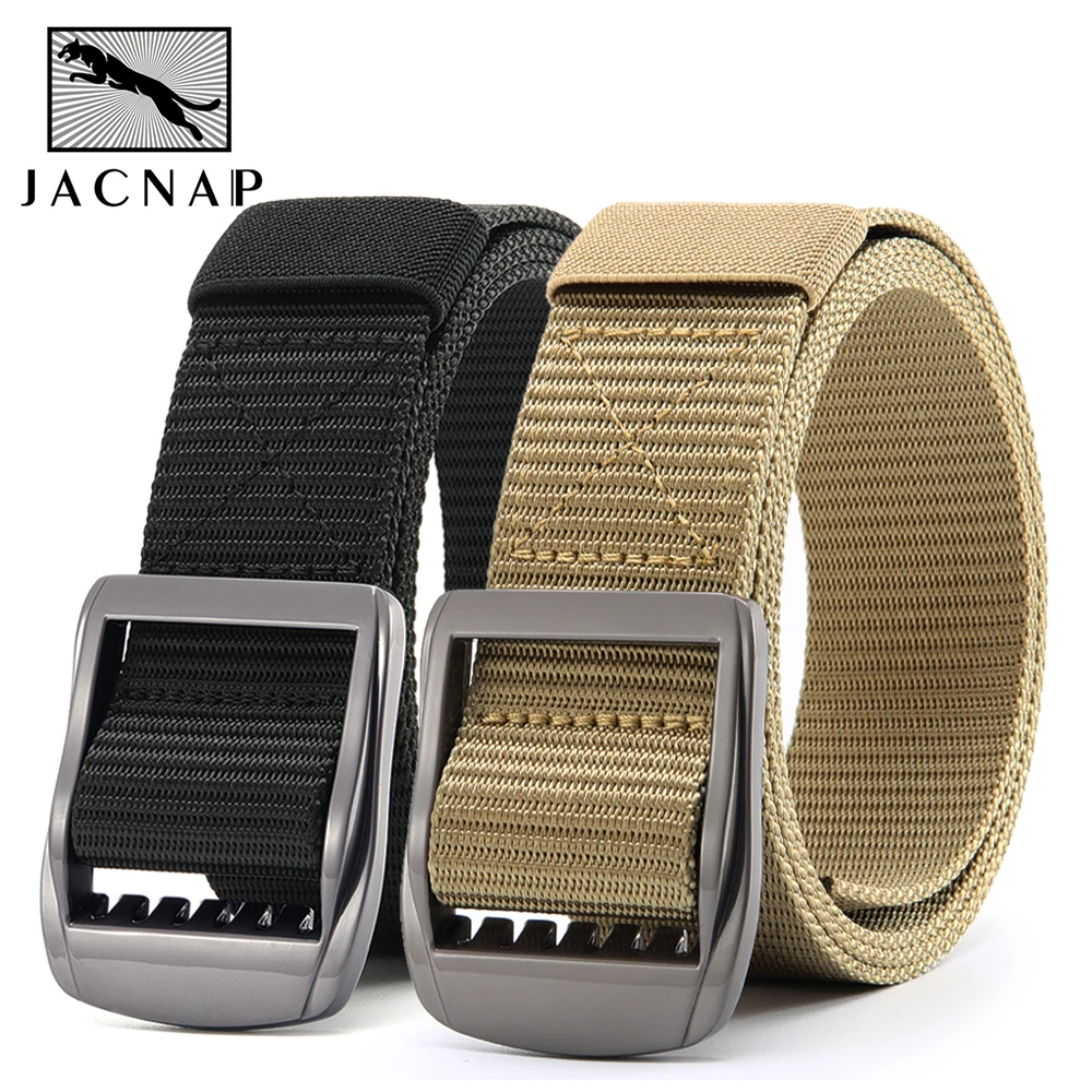 JACNAIP Tactical Nylon Mens Belt Army Leather Belts Automatic Adjustable Military Metal Buckle Belt for Men ремень мужской