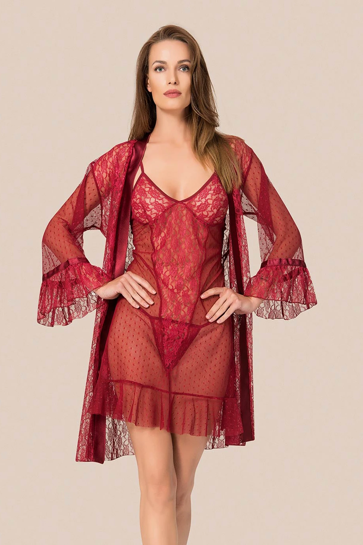 

Women's Nightwear and Gown Set - 095