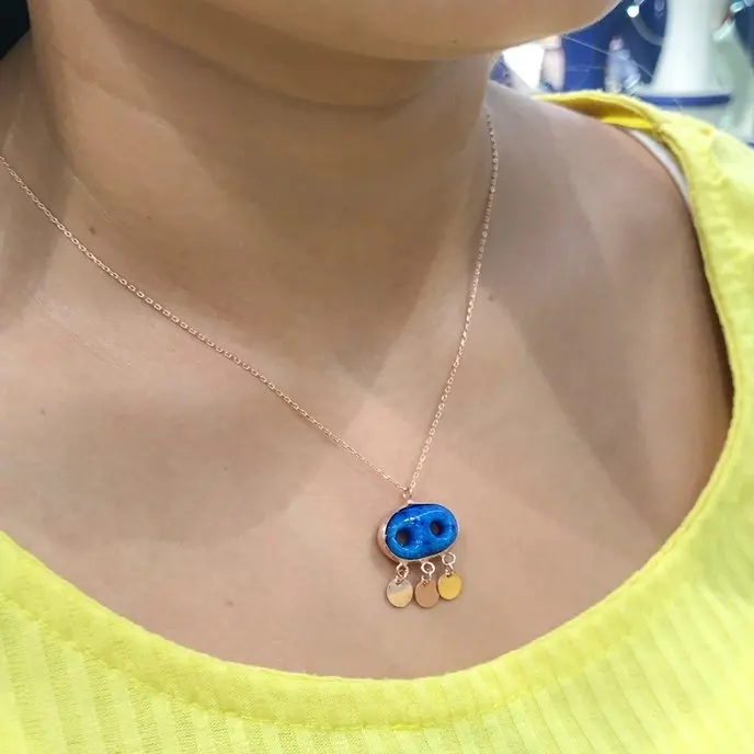 

Assyrian Eye Top Quality Silver Necklace