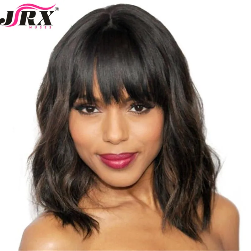 Парики из человеческих волос бразильские волнистые волосы Remy с челкой отбеленные узлы 13x6|Парик натуральных