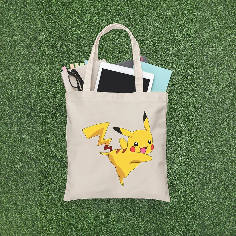 Angemiel Сумка Pokemon Pikaçu хозяйственная пляжная сумка тоут|Хозяйственные сумки| |
