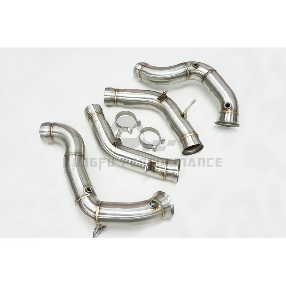 

KUNGFU PERFORMANCE SS304 3.0'' Exhaust Catless Downpipe For B enz M177 W213 E63 E63S 2016+