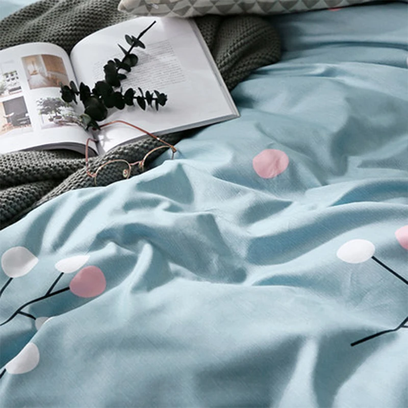 

jiolic Cotton floral single student bed sheet 1.5 meters