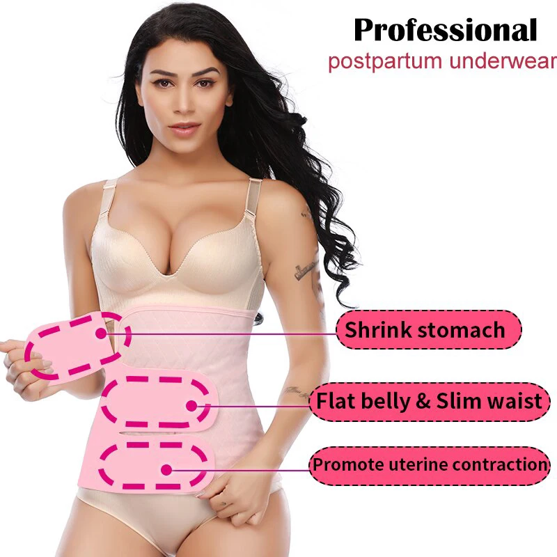 Для женщин Восстановление живота после родов лента пояс Body Shaper 5 Сталь костей