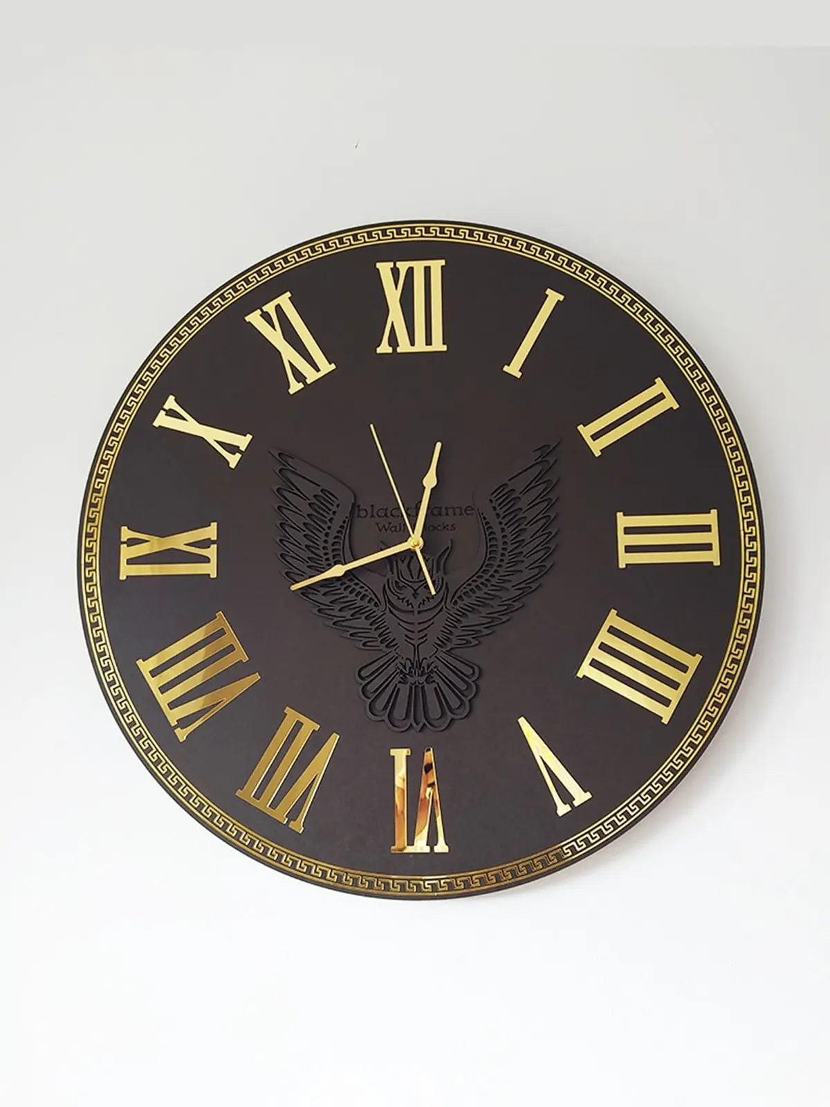 

Heirlooms Series Wood Black Authentic Wall Clock 60x60cm roman numeral special offer 3d clocks modern home decorations living