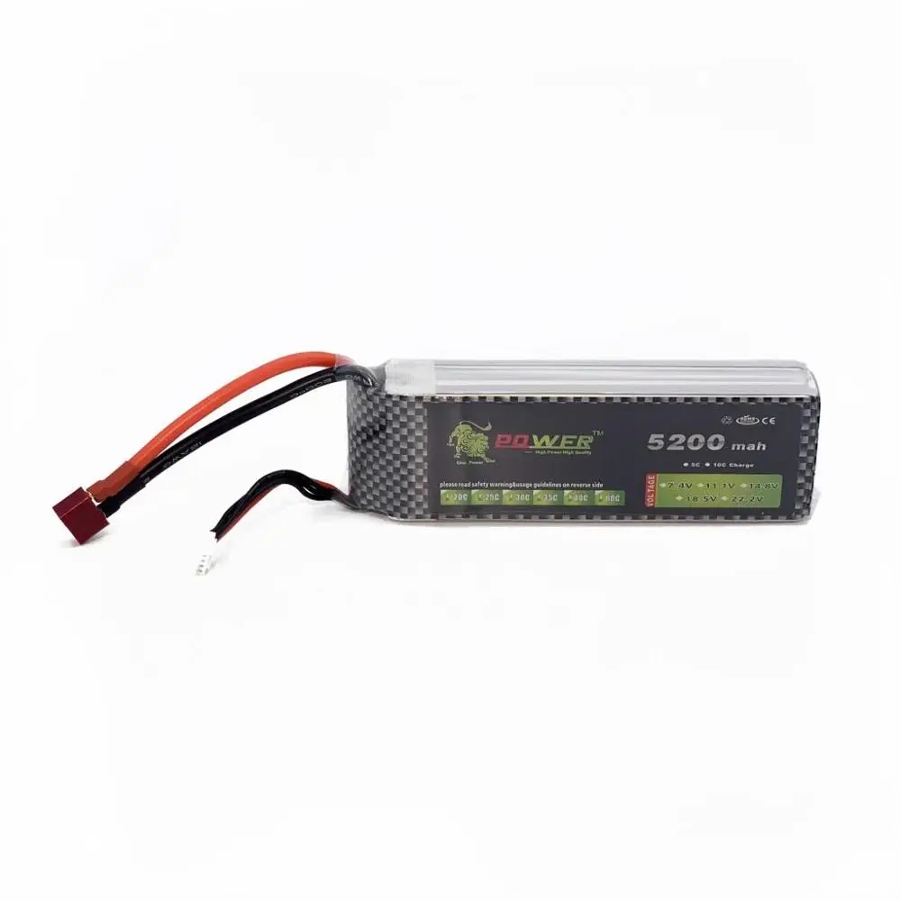 Li Po Аккумулятор 3s 11 1v 5200mAh 35C для RC радиоуправляемых моделей 1/10 1/8 Акомуляторы Battery