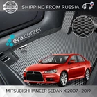 2 Передних автоковрика EVA на Мицубиси Лансер седан X 2007 - 2017  эва коврики на авто