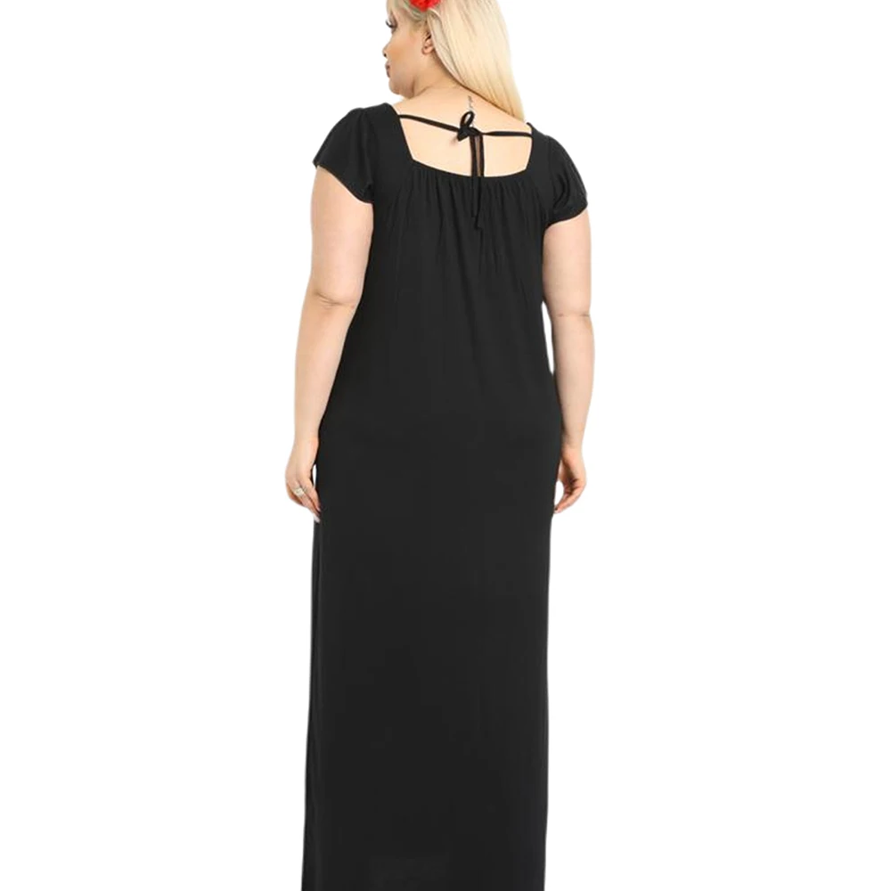 Женское платье большого размера Hanezza модная однотонная летняя одежда 2021 года