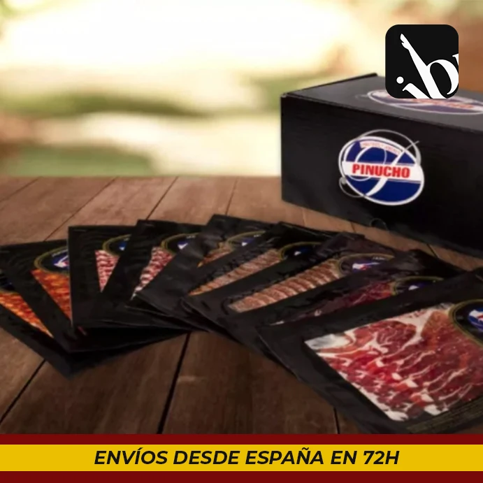 Tarcheado Jamon De Bellota 100% Iberico Natural (Designazione Di Origine Guijuelo) Tarcheado A Cuchillo Y Encaje En Bustine.