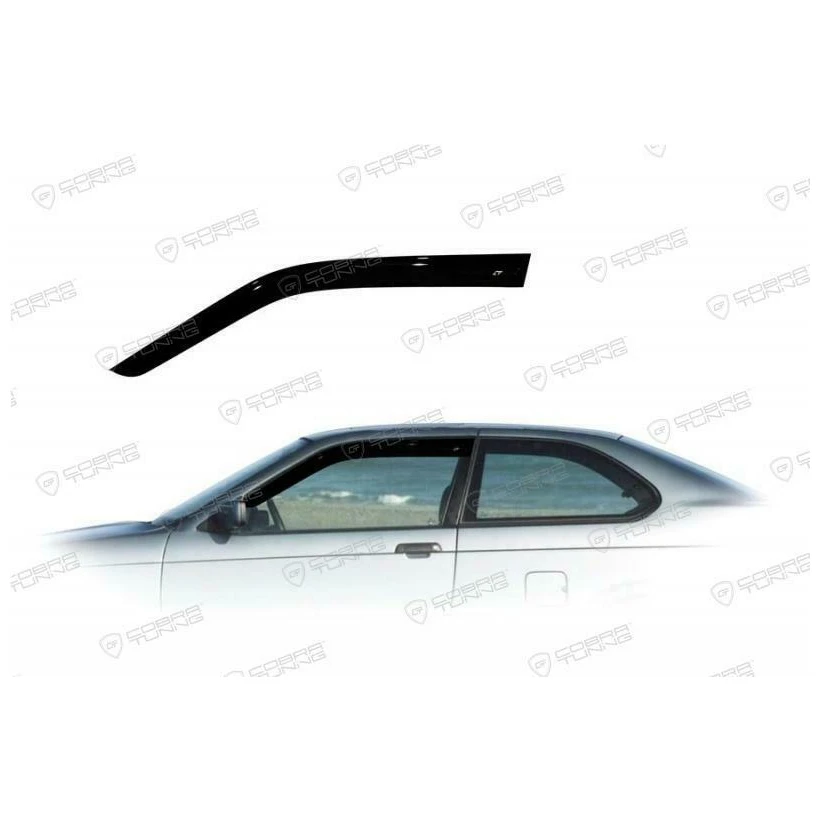 Wind Visor Deflectors Cobra Tuning B23694- Car Ventvisor Door Side - Window Air Guard for Protection Against Snow Sun and Rain Compatible with BMW 3